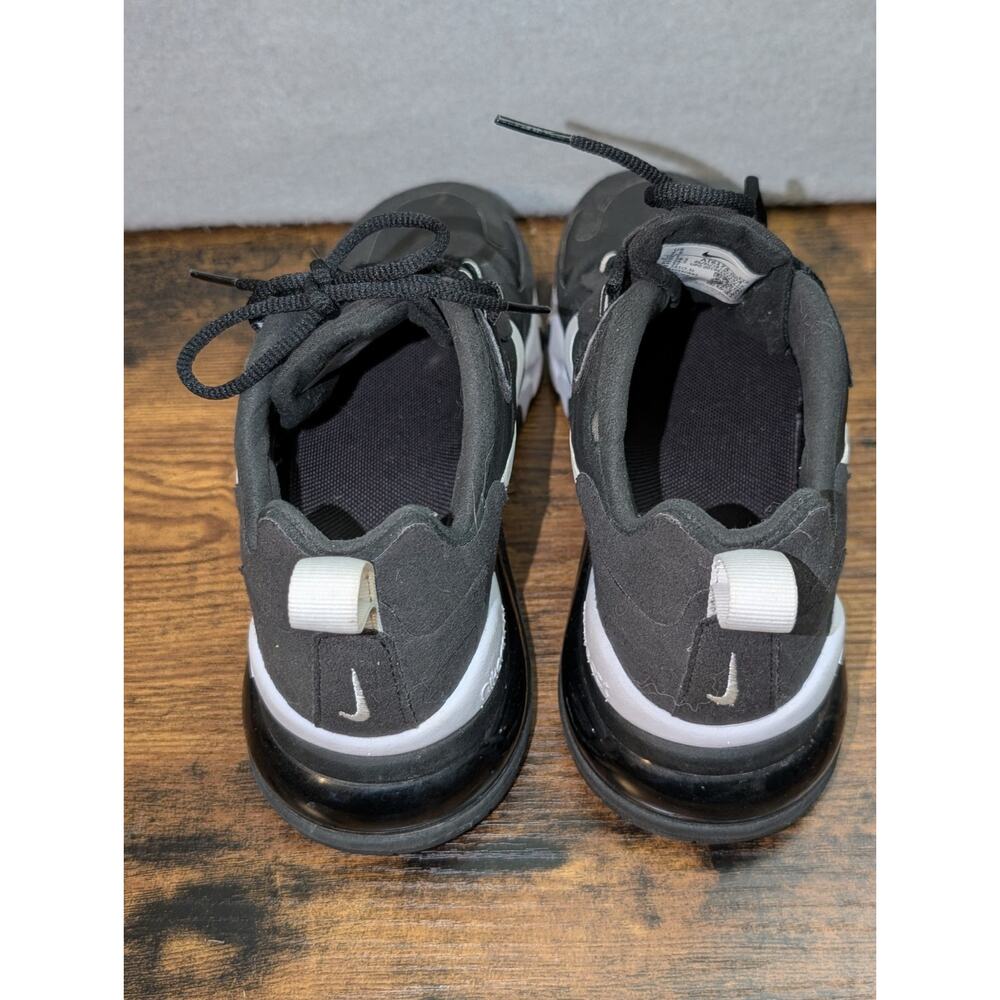 Nike Air Max 270 React Womens 7.5 Black White Running Shoes Sneakers AT6174-004 - Picture 6 of 9